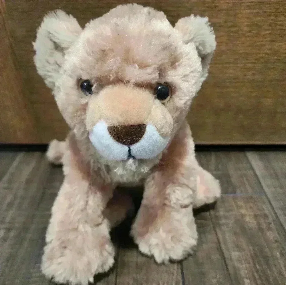 Wild Republic Lion Cub Plush Brown Bean Bag Stuffed Animal Lovey Soft Toy